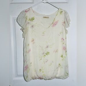 GIUSY Made in Italy 100% Silk Women’s Top M‎